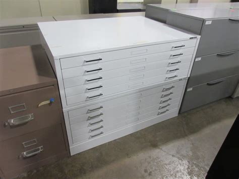 used steel flat file cabinet|flat filing cabinet used usa.